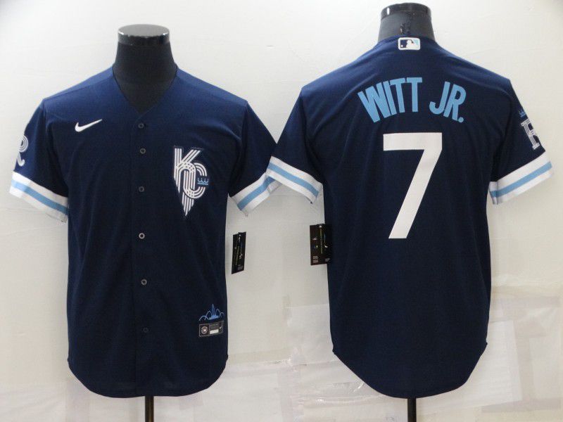 Men Kansas City Royals #7 Witt jr Blue City Edition Game Nike 2022 MLB Jerseys->minnesota twins->MLB Jersey